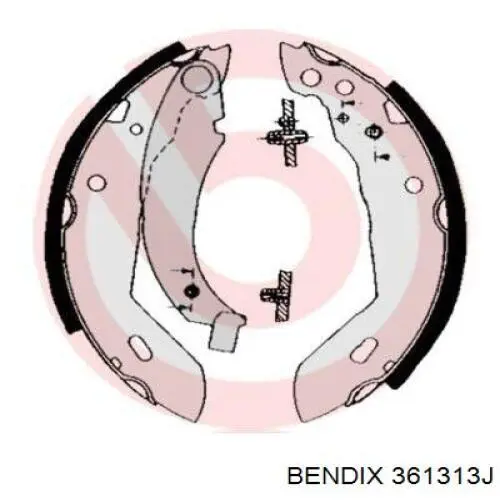 Колодки гальмові задні, барабанні 361313J Jurid/Bendix