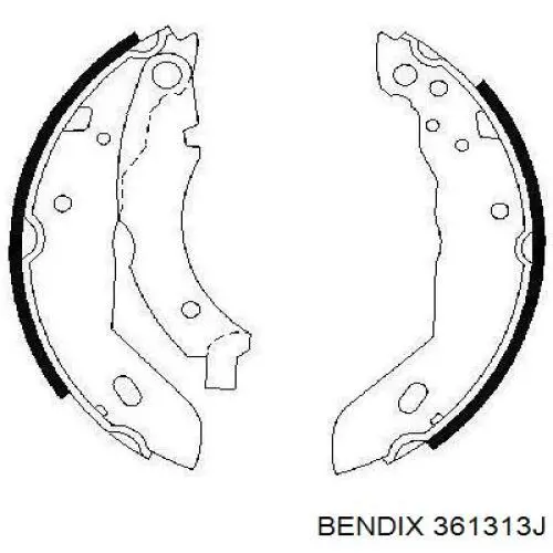 Купити 361313J Jurid/Bendix Колодки гальмові задні, барабанні