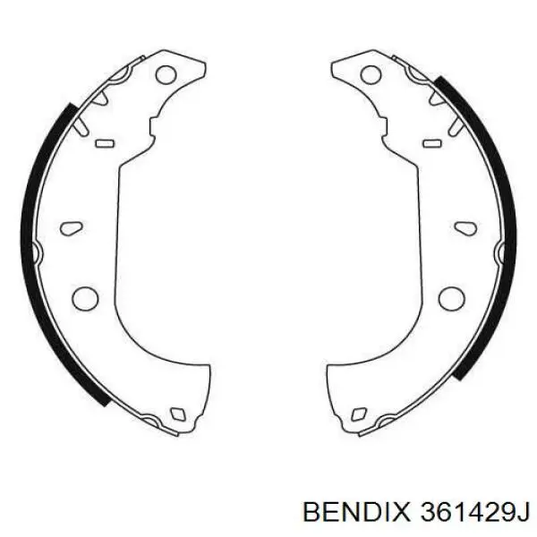 Колодки гальмові задні, барабанні 361429J Jurid/Bendix