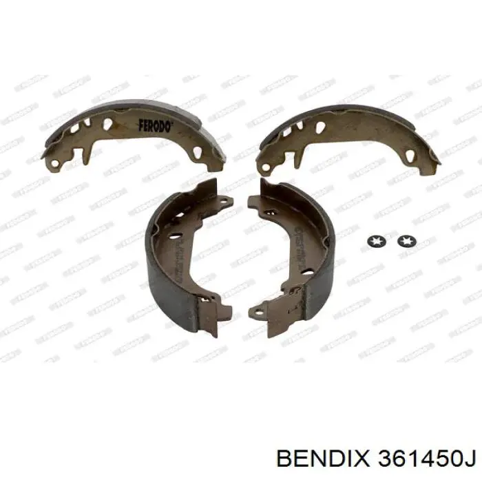 Колодки гальмові задні, барабанні Jurid/Bendix 361450J ціна, від 16.40 USD