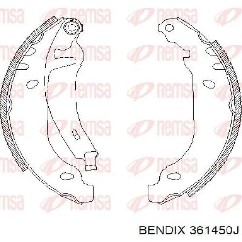 Купити 361450J Jurid/Bendix Колодки гальмові задні, барабанні