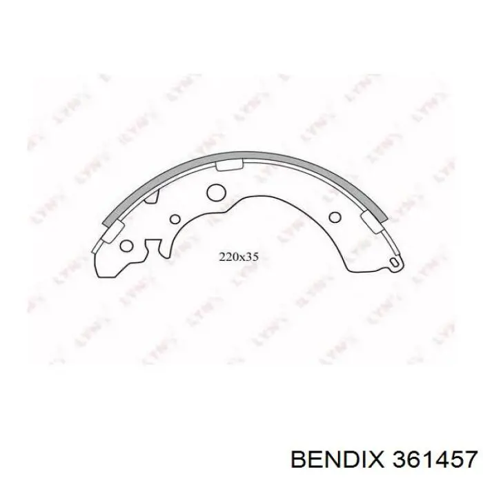 Купити 361457 Jurid/Bendix Колодки гальмові задні, барабанні