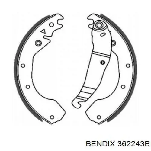 Колодки гальмові задні, барабанні 362243B Jurid/Bendix