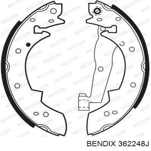 362248J Jurid/Bendix Колодки гальмівні задні, барабанні