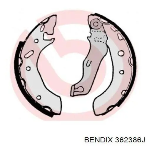 Купити 362386J Jurid/Bendix Колодки гальмові задні, барабанні