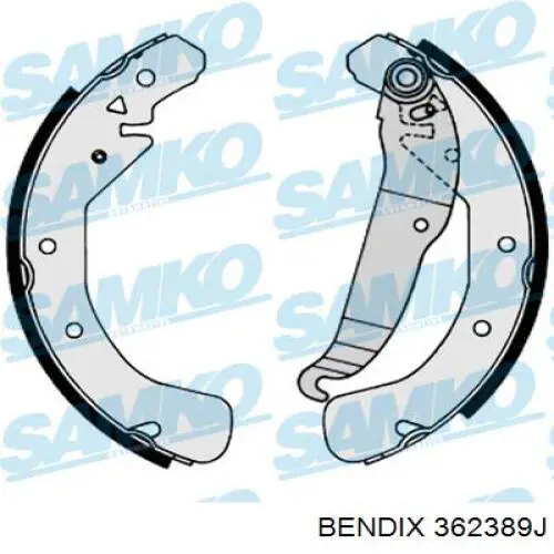 Колодки гальмові задні, барабанні 362389J Jurid/Bendix