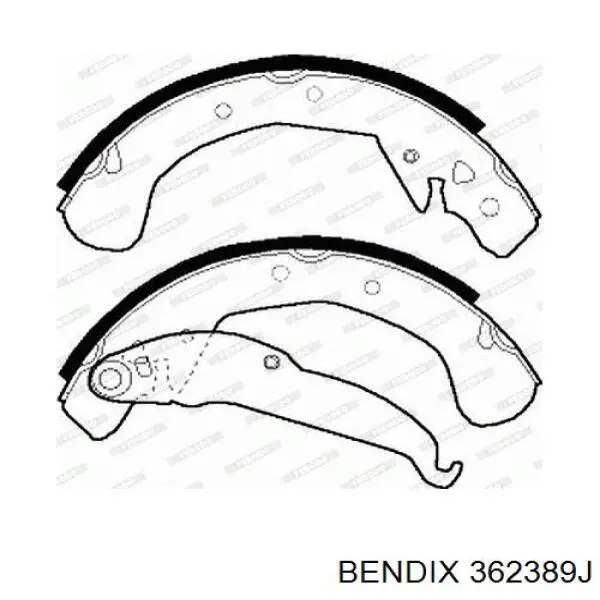 Гальма робочі задні ножні і гальмівні барабани Jurid/Bendix 362389J