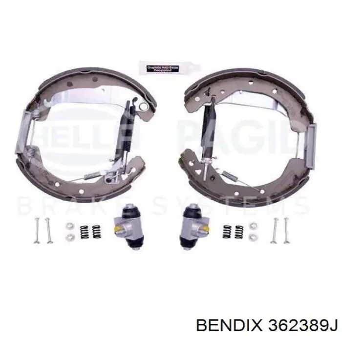 Колодки гальмові задні, барабанні Jurid/Bendix 362389J ціна, від 23.17 USD