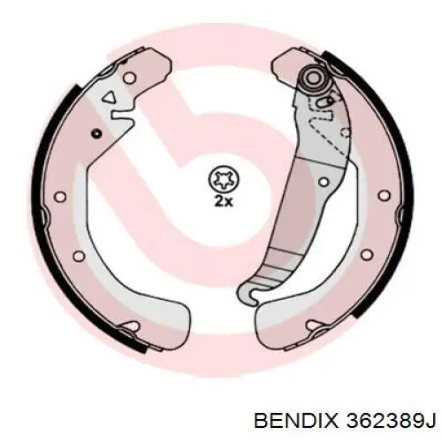 Купити 362389J Jurid/Bendix Колодки гальмові задні, барабанні