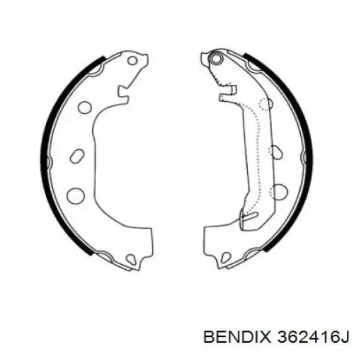 Колодки гальмові задні, барабанні 362416J Jurid/Bendix