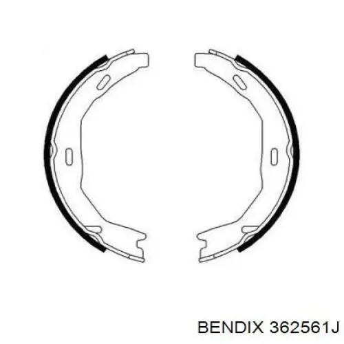 Купити 362561J Jurid/Bendix Колодки гальмові задні, барабанні