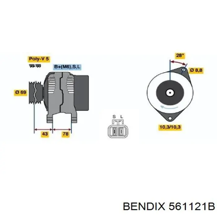 Диск гальмівний передній Jurid/Bendix 561121B