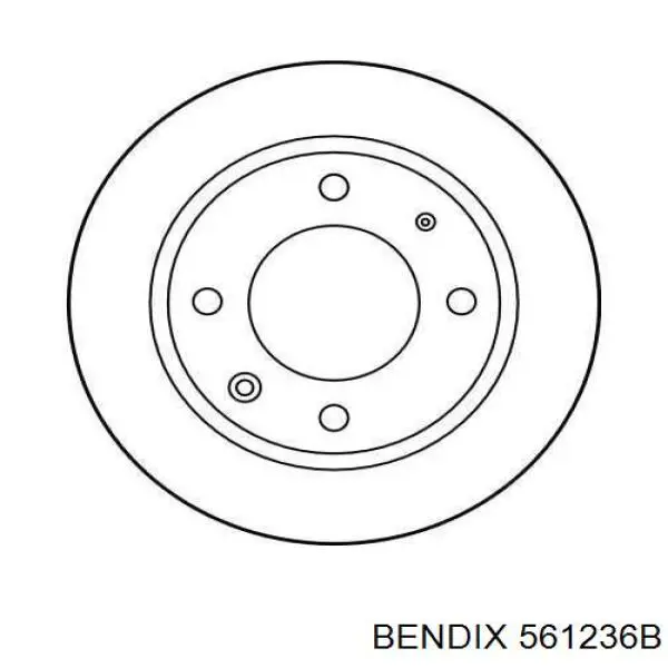 561236B Jurid/Bendix диск гальмівний задній