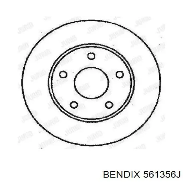 Диск гальмівний передній 561356J Jurid/Bendix