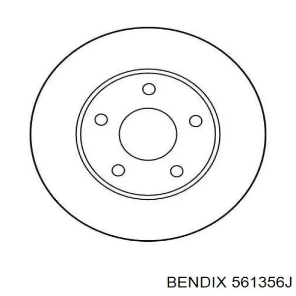 561356J Jurid/Bendix Гальмо дискове переднє