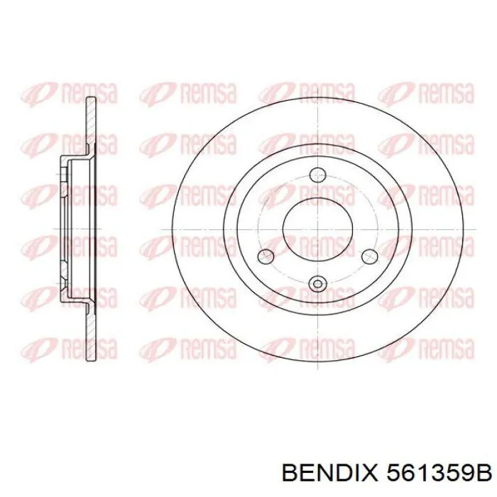 561359B Jurid/Bendix диск гальмівний передній