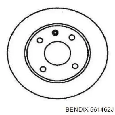 Гальмівні диски передні 561462J Jurid/Bendix