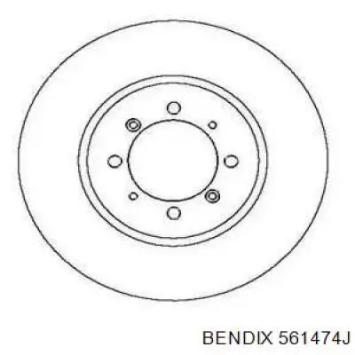 Гальмівні диски передні 561474J Jurid/Bendix