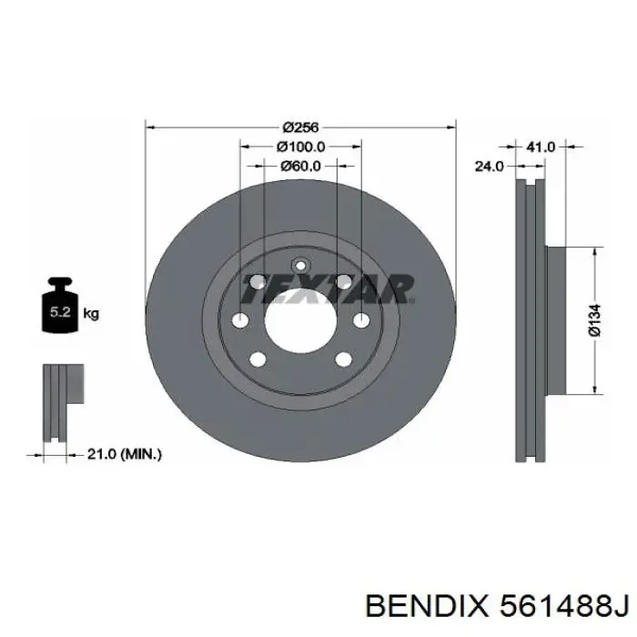 Купити 561488J Jurid/Bendix Ротор гальмівний