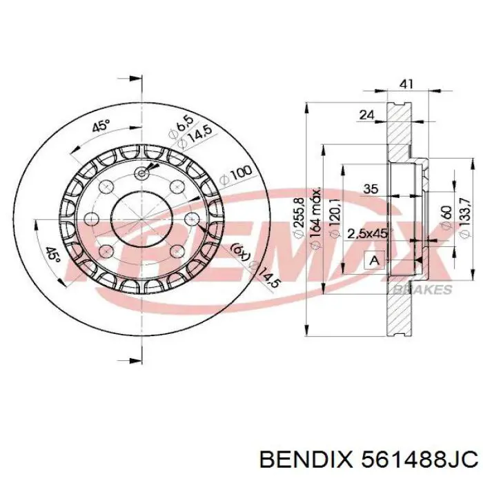 Диск переднього гальма Jurid/Bendix 561488JC ціна, від 27.09 USD