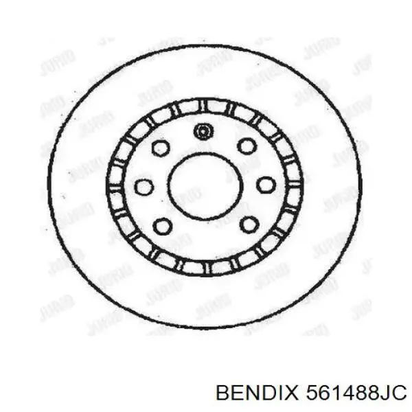 Диск гальмівний передній 561488JC Jurid/Bendix