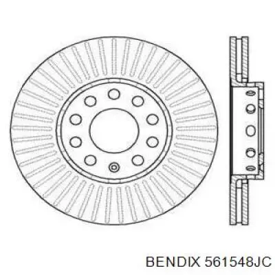 561548JC Jurid/Bendix диск гальмівний передній