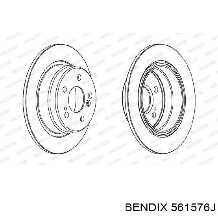 Купити 561576J Jurid/Bendix Диск заднього гальма