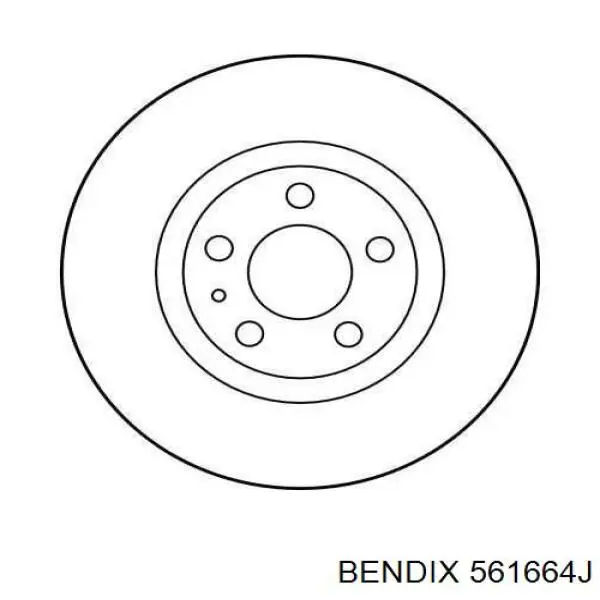 561664J Jurid/Bendix Гальмо дискове переднє