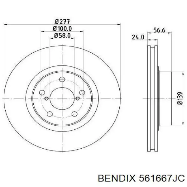 Купити 561667JC Jurid/Bendix Ротор гальмівний
