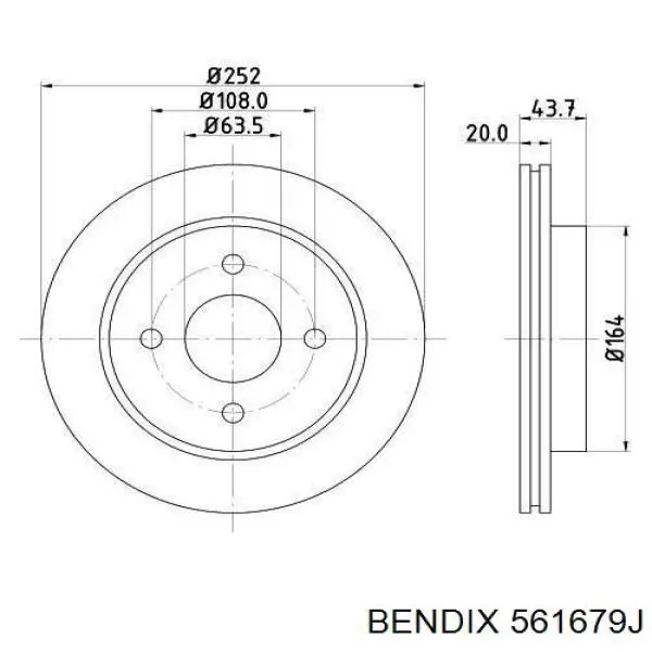 561679J Jurid/Bendix Дискові гальма