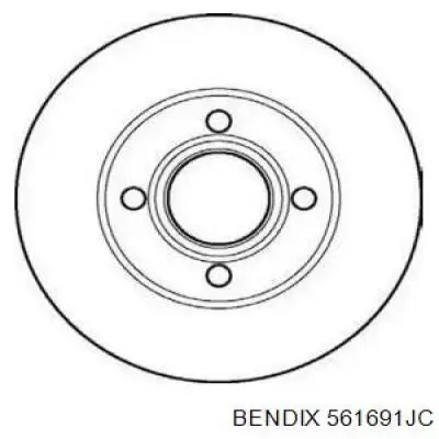 561691JC Jurid/Bendix Гальмо дискове переднє