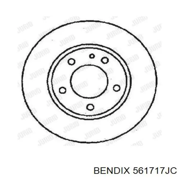 561717JC Jurid/Bendix диск гальмівний задній