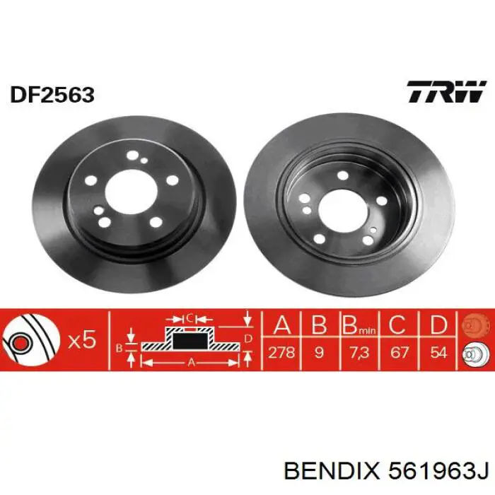 561963J Jurid/Bendix Дискові гальма