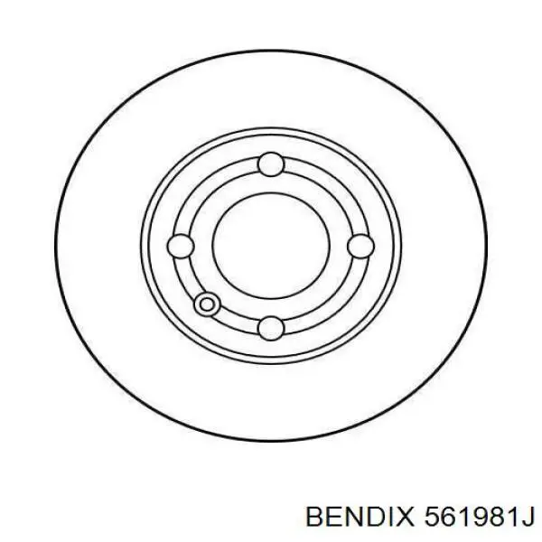 Гальмівні диски передні 561981J Jurid/Bendix