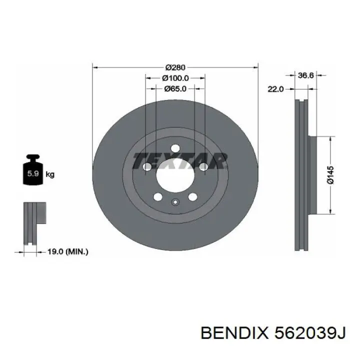 Купити 562039J Jurid/Bendix Ротор гальмівний