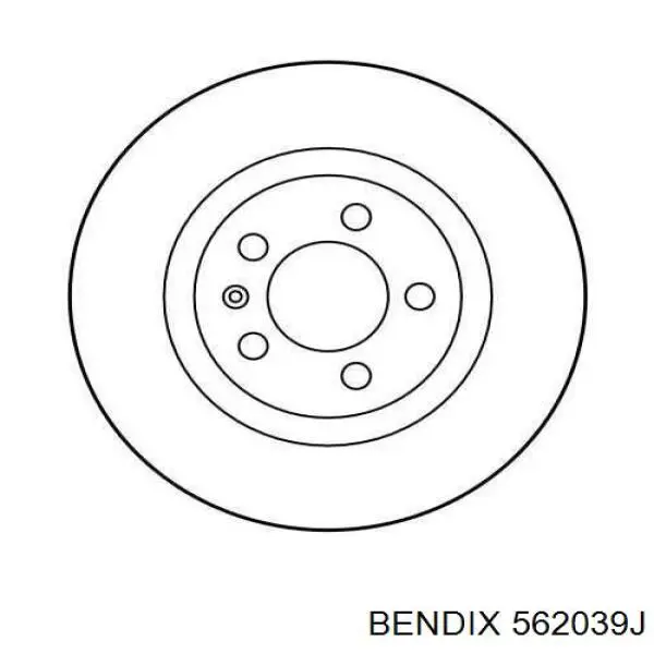 562039J Jurid/Bendix Гальмо дискове переднє