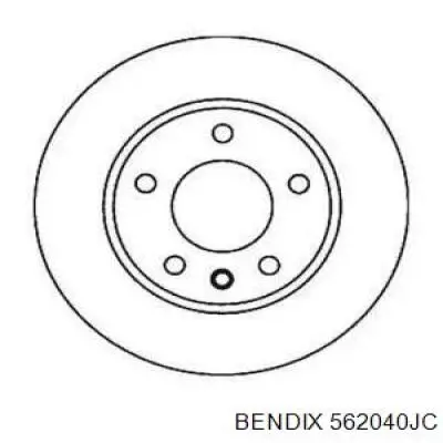 562040JC Jurid/Bendix диск гальмівний передній