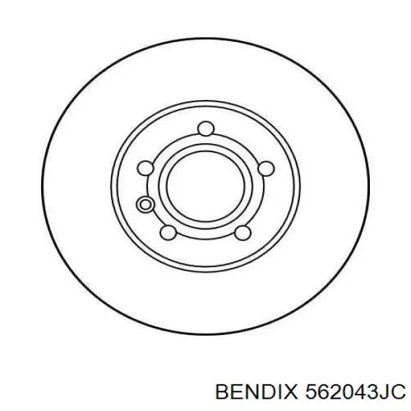 562043JC Jurid/Bendix диск гальмівний передній
