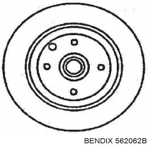 Диск гальмівний задній Jurid/Bendix 562062B
