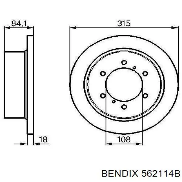 Задні дискові гальма Jurid/Bendix 562114B ціна, від 47.89 USD