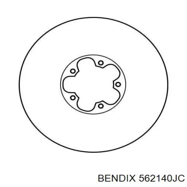 562140JC Jurid/Bendix Гальмо дискове переднє