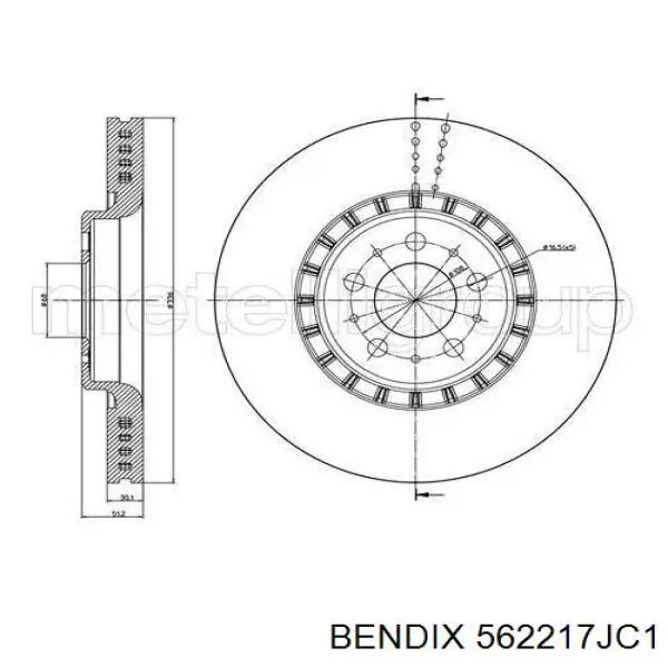 Купити 562217JC1 Jurid/Bendix Ротор гальмівний