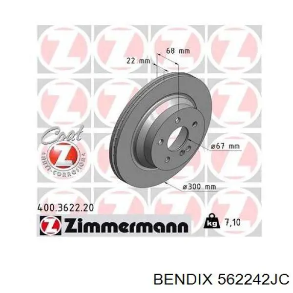 Гальмівні диски 562242JC Jurid/Bendix
