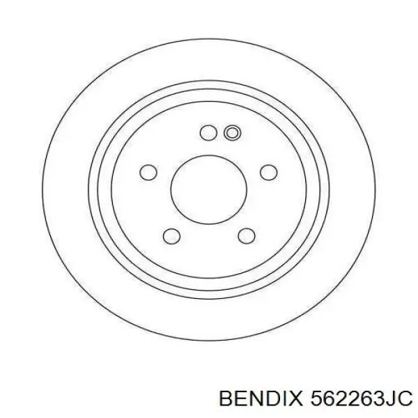 Диск гальмівний задній Jurid/Bendix 562263JC