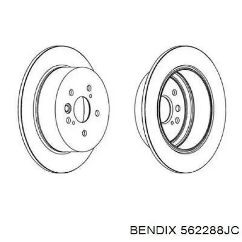 Диск гальмівний задній 562288JC Jurid/Bendix