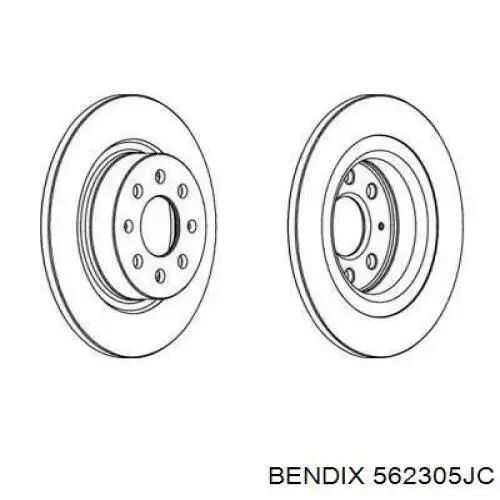 Диск гальмівний задній 562305JC Jurid/Bendix