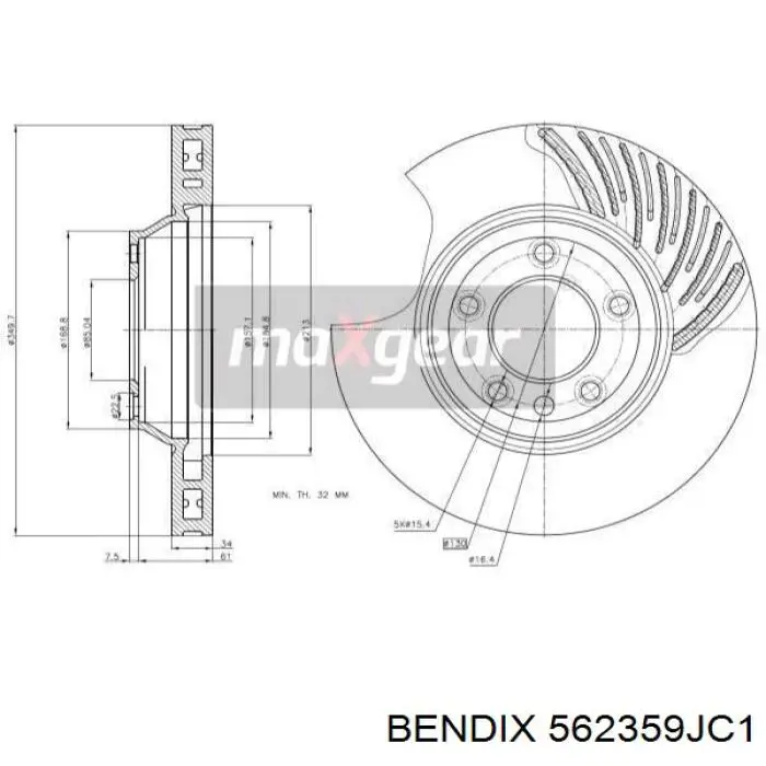 Купити 562359JC1 Jurid/Bendix Ротор гальмівний