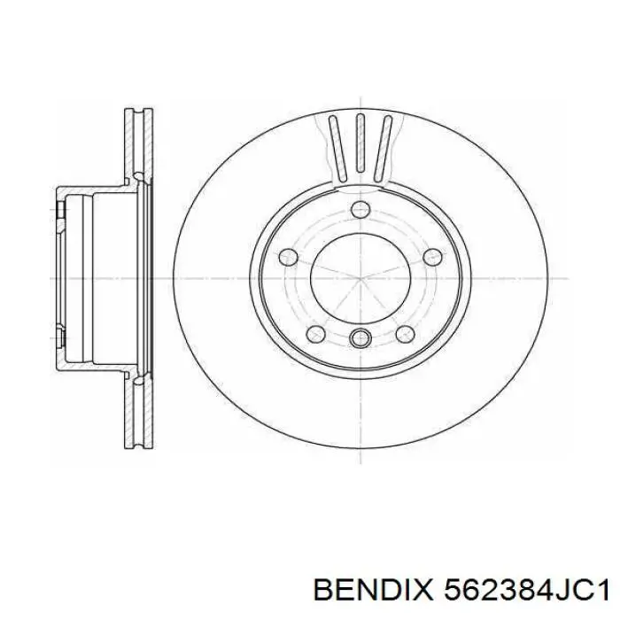 562384JC1 Jurid/Bendix Гальмо дискове переднє