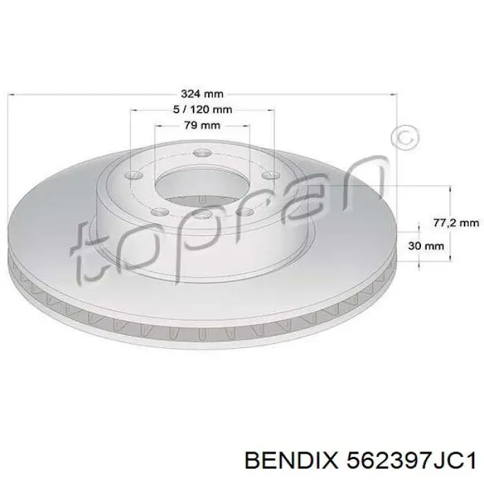 Купити 562397JC1 Jurid/Bendix Ротор гальмівний