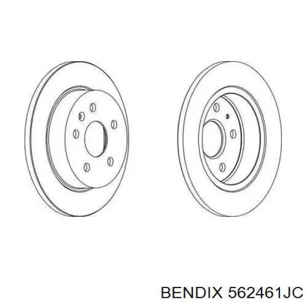 Диск гальмівний задній 562461JC Jurid/Bendix